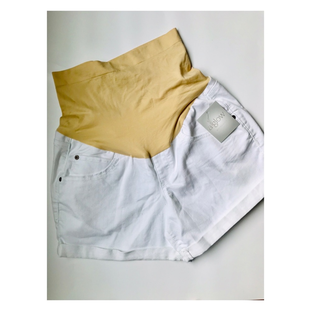 a:glow White Maternity Boyfriend Shorts by Kohl’s
